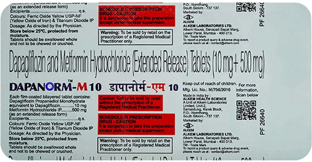 Dapanorm M 10mg Strip Of 10 Tablets