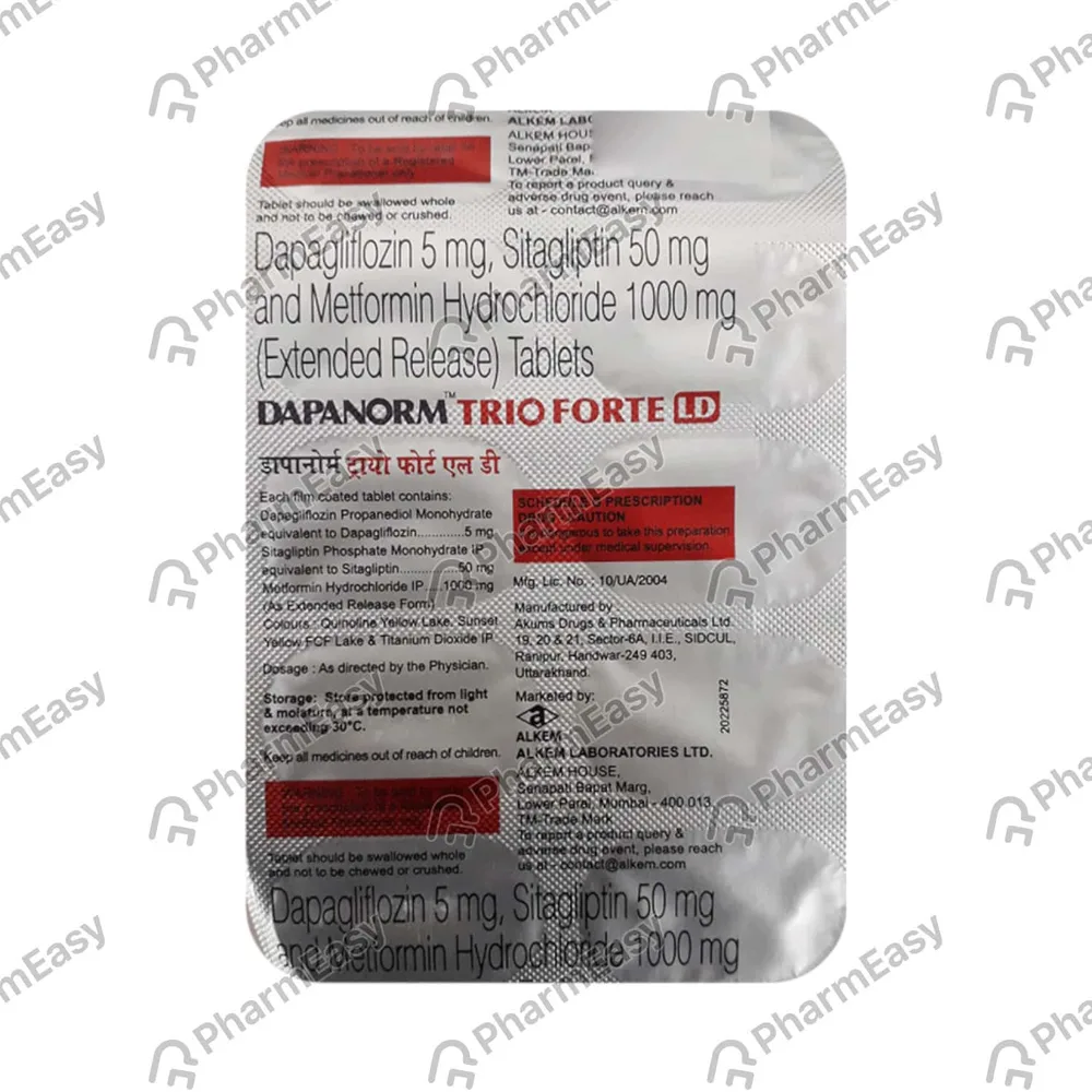 Dapanorm Trio Forte Ld Strip Of 10 Tablets