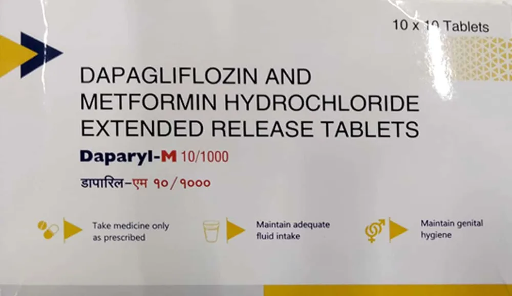 Daparyl M 10/1000mg Strip Of 10 Tablets