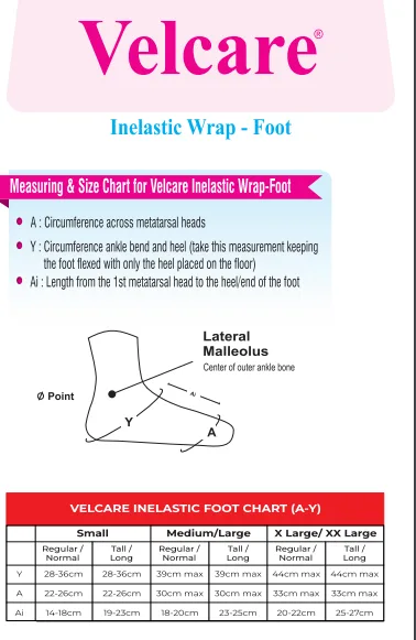 Velcare-Inelastic Wrap -Foot