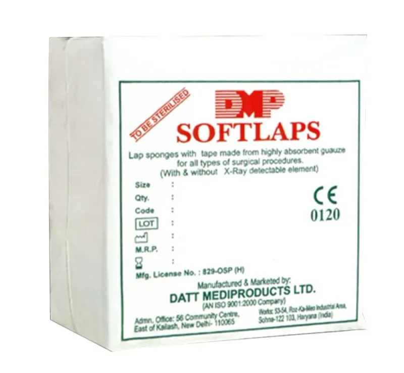Datt Medi Softlaps Lap Sponge 25 cm x 25 cm-8ply-15 pcs
