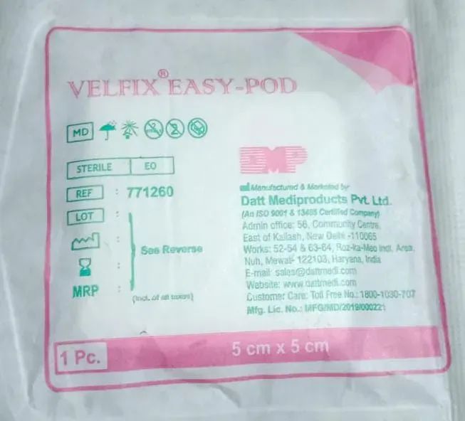 Datt Velfix Easy-POD 5cm x 5cm - Medical Absorbent Dressing Pads