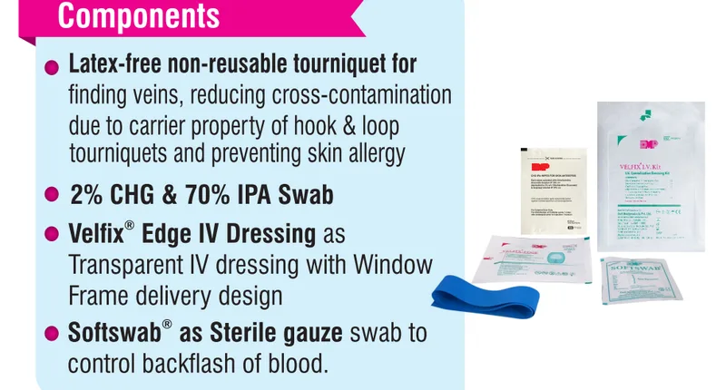 Datt Medi Velfix -IV Kit IV Cannulization Dressing Kit