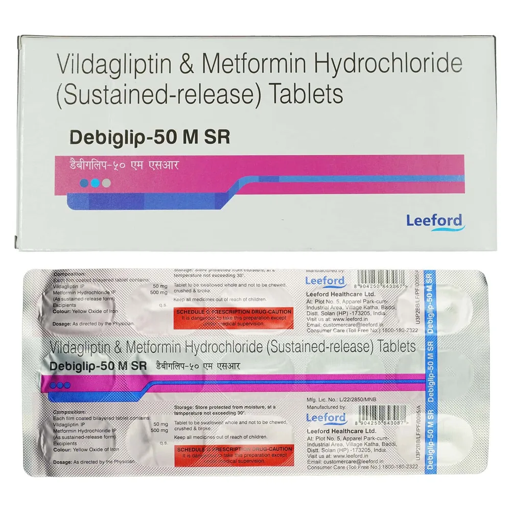 Debiglip 50mg M Sr Strip Of 15 Tablets