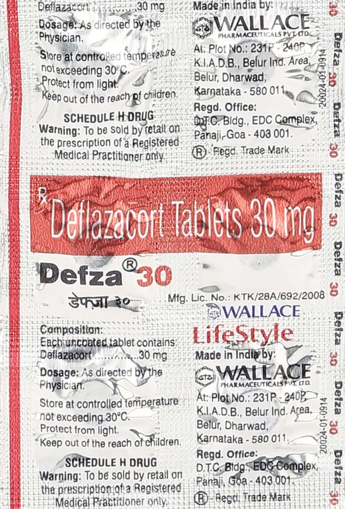 Defza 30mg Strip Of 6 Tablets