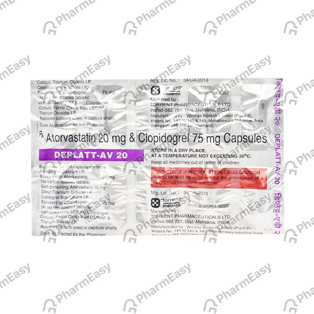 Deplatt Av 20mg Strip Of 10 Capsules