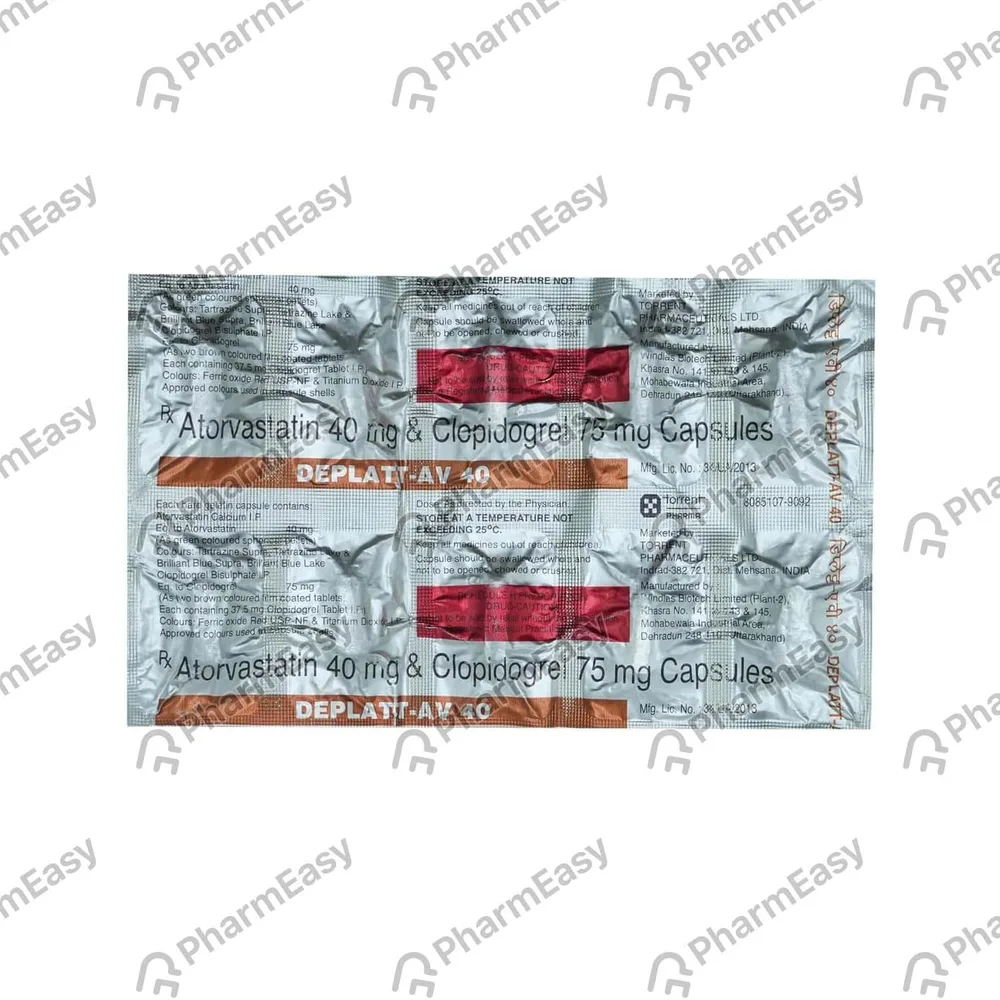 Deplatt Av 40mg Strip Of 10 Capsules