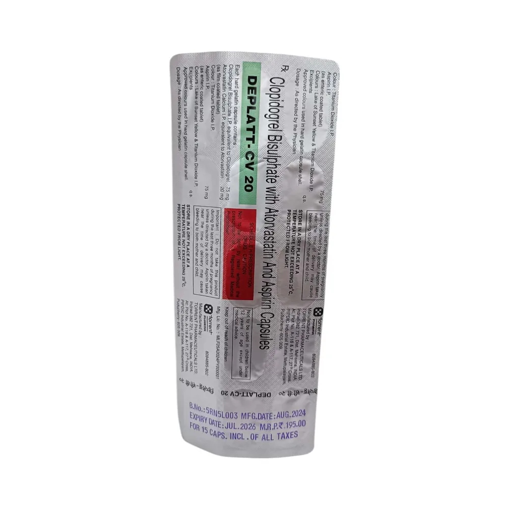Deplatt Cv 20mg Strip Of 15 Capsules