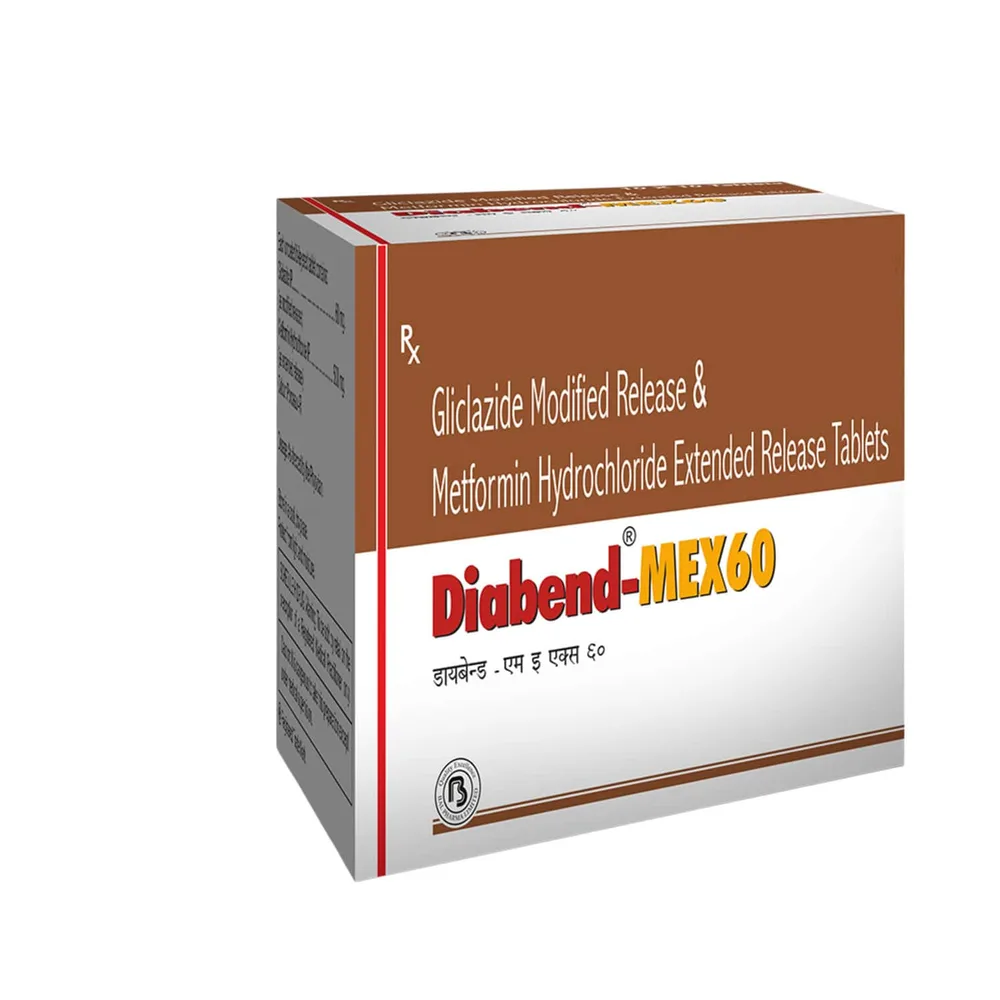 Diabend Mex 60mg Strip Of 10 Tablets