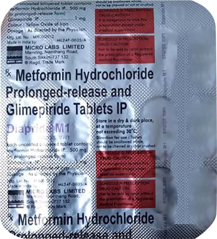 Diapride M 1mg Forte Strip Of 15 Tablets