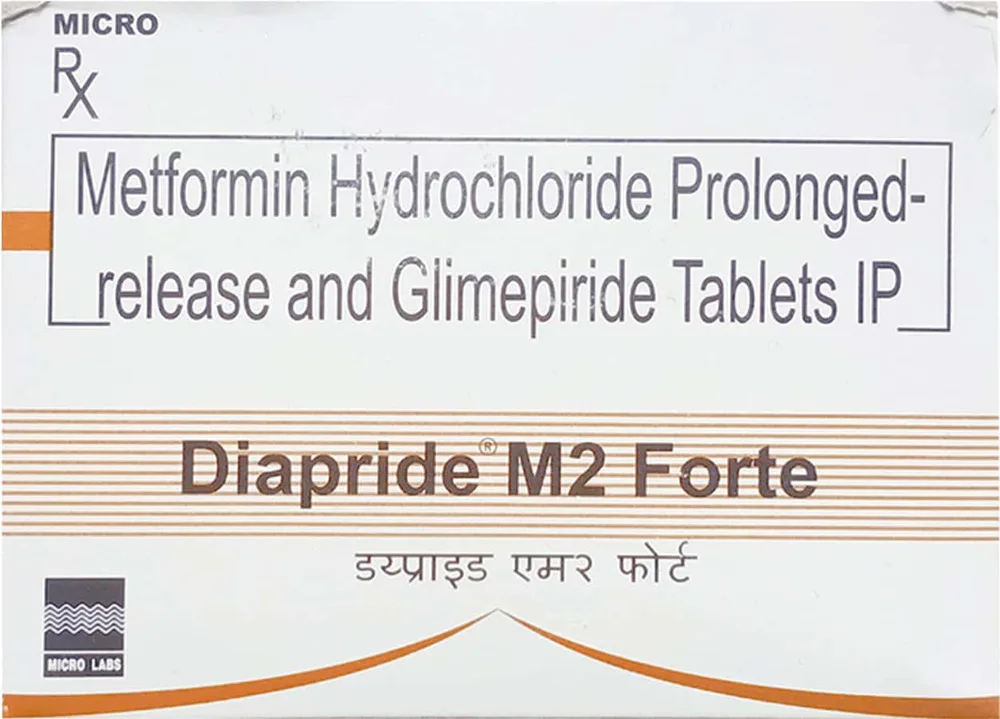 Diapride M 2mg Forte Strip Of 15 Tablets