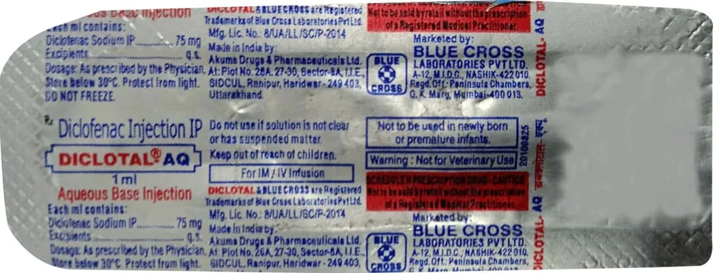 Diclotal Aq Ampoule Of 1ml Injection