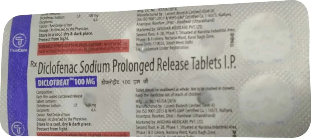 Diclotreat 100mg Strip Of 10 Tablets