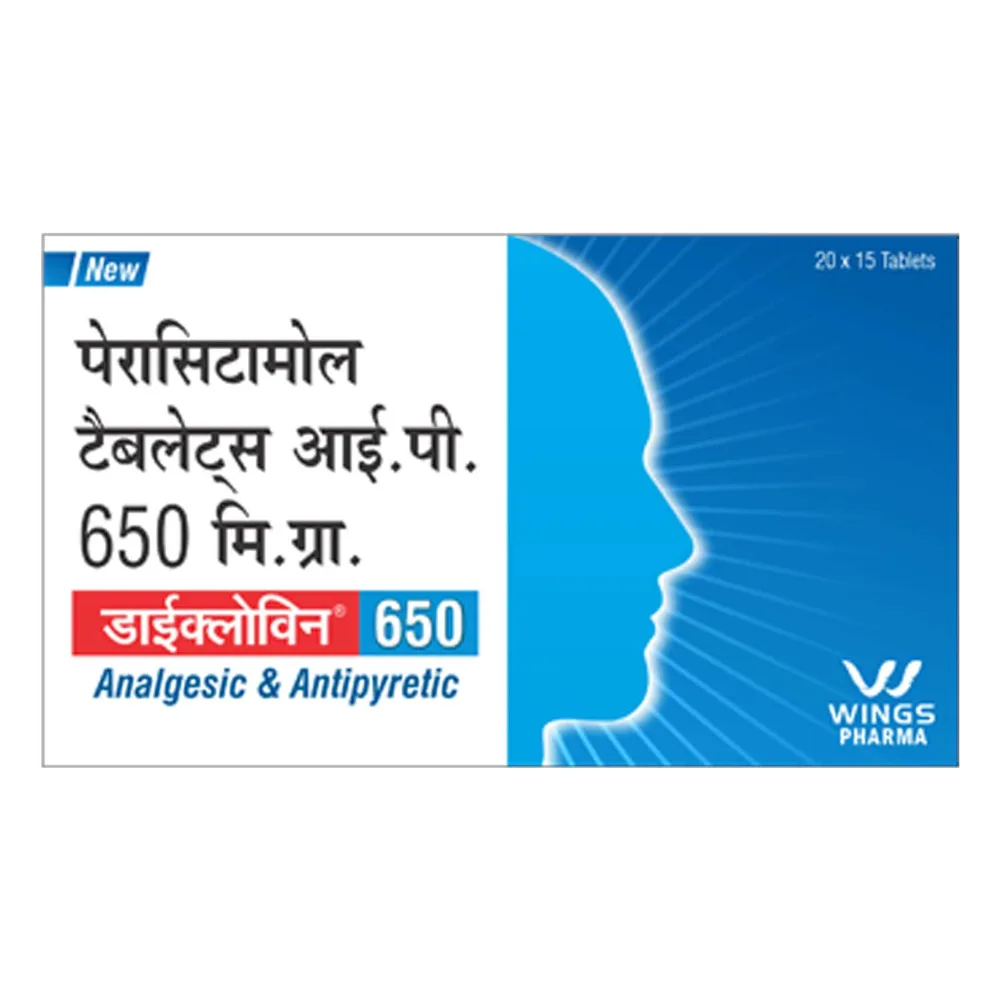 New Diclowin 650mg Strip Of 15 Tablets