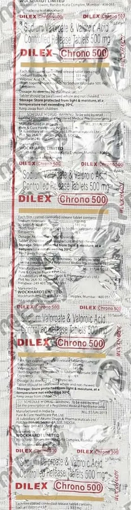 Dilex Chrono 500 Strip Of 10 Tablets