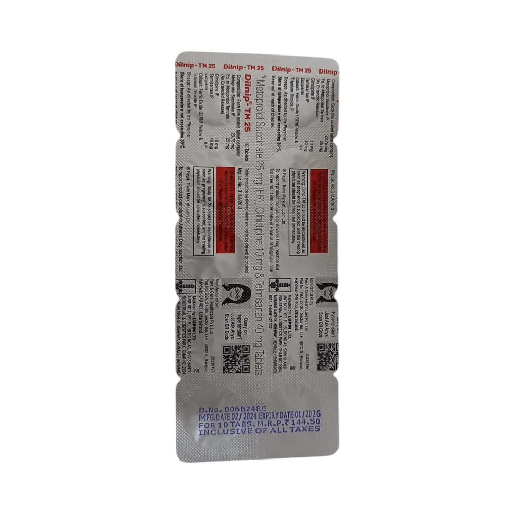 Dilnip Tm 25mg Strip Of 10 Tablets