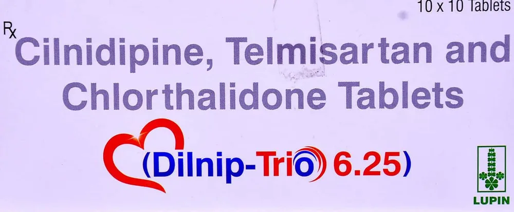 Dilnip Trio 6.25mg Strip Of 10 Tablets