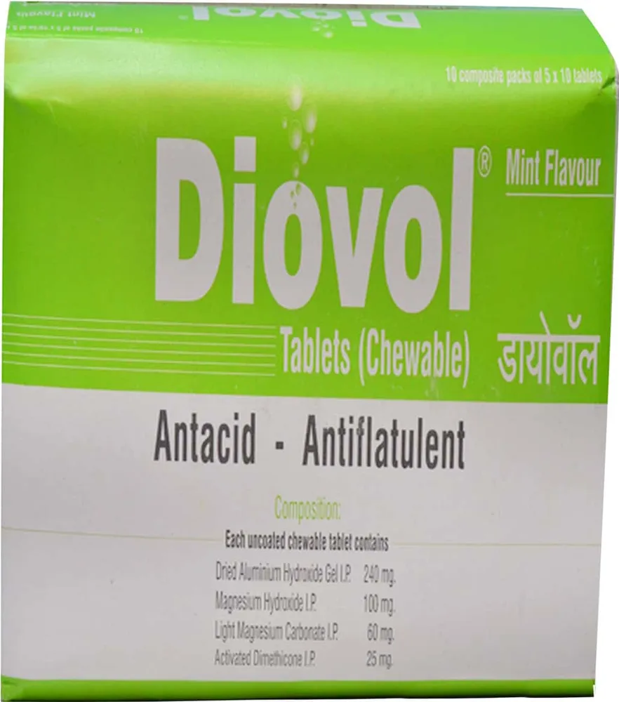 Diovol Cool Blue Strip Of 20 Chewable Tablets