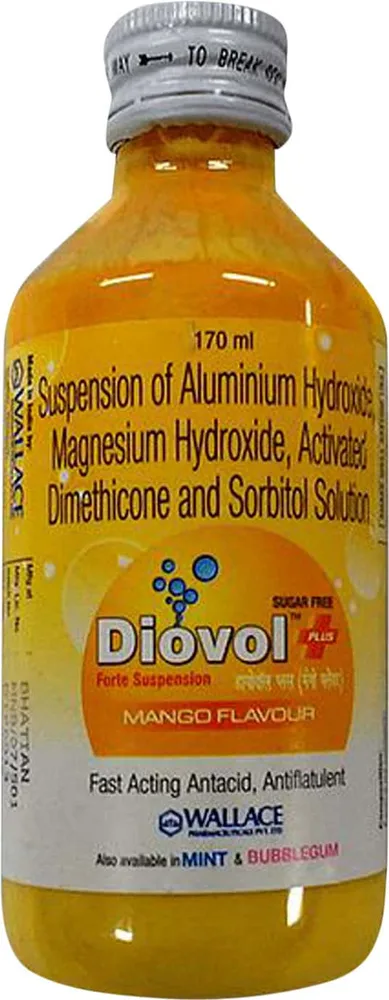 Diovol Plus Forte Mango Flavour Sugar Free Bottle Of 170ml Solution