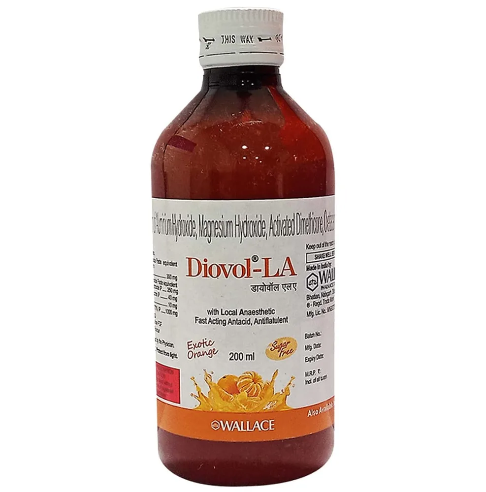 Diovol La Exotic Orange Sugar Free Bottle Of 200ml Solution