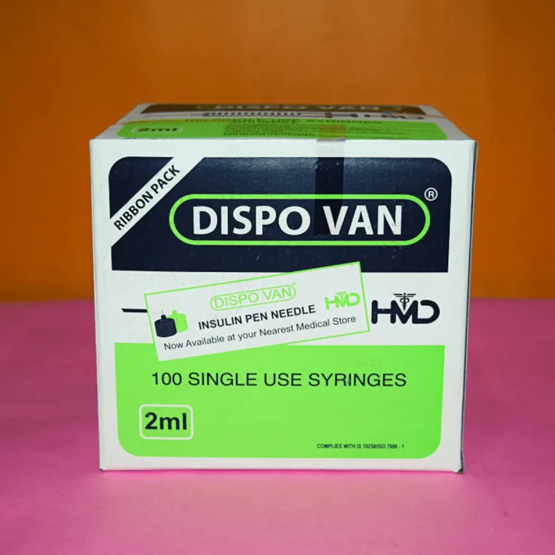 Dispo Van 2ml Syringe With Needle- 100 Units Pack
