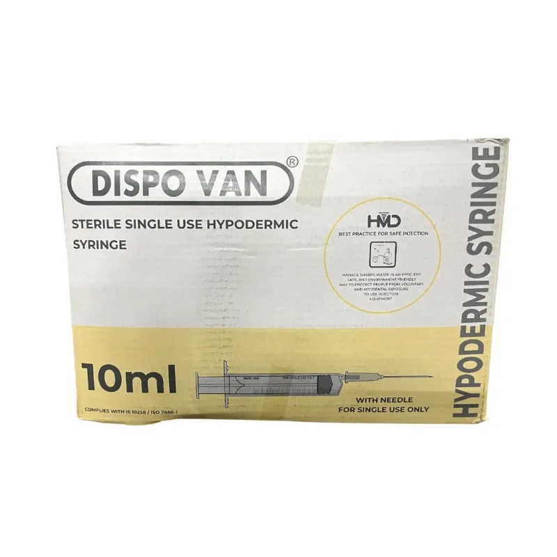 Dispo Van 10ml Syringe With Needle  - 50 Units Pack