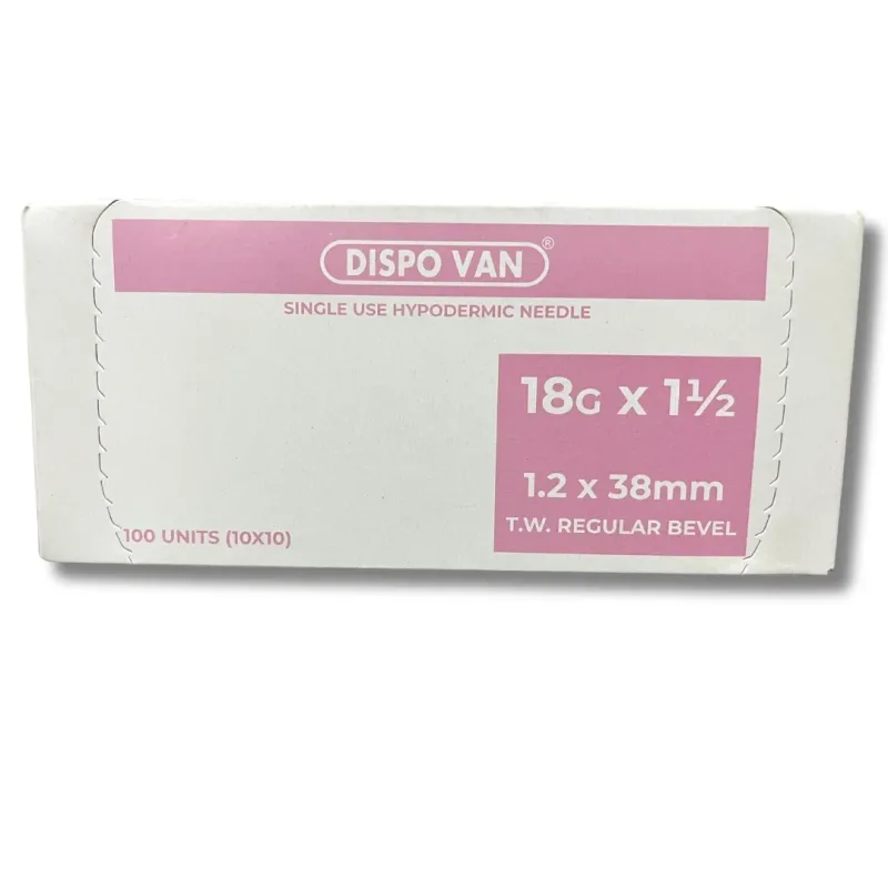 Dispovan Hypodermic Needle - 18G*1.5 Inch