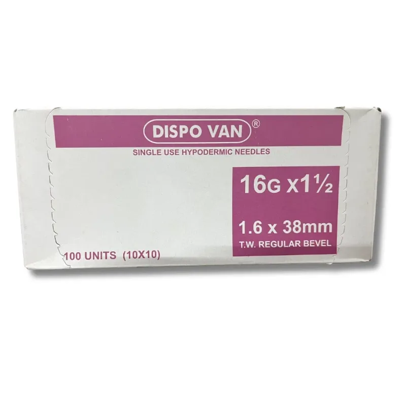 Dispovan Hypodermic Needle - 16G*1.5 inch