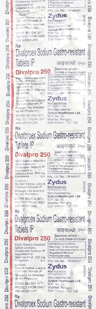 Divalpro 250mg Strip Of 10 Tablets