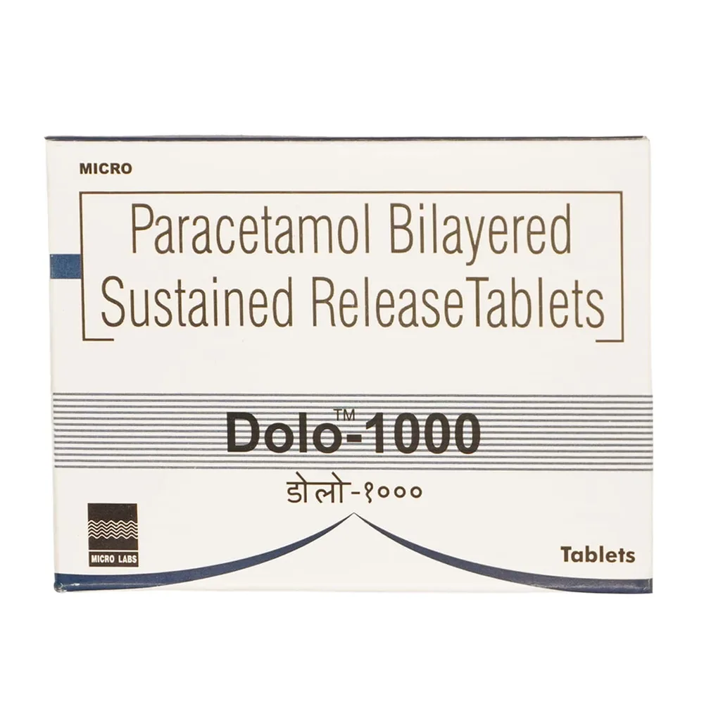 Dolo 1000mg Strip Of 10 Tablets