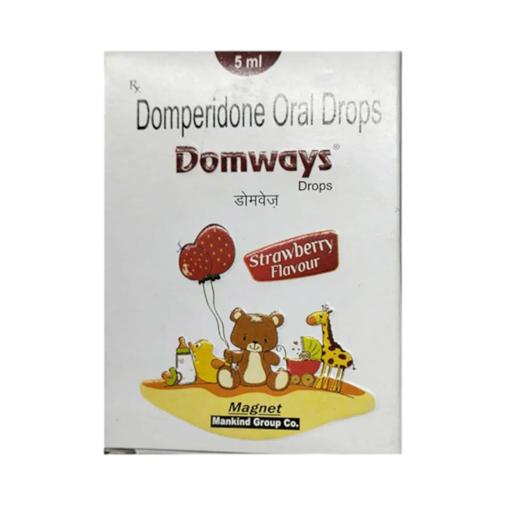 Domways Strawberry Flavour Bottle Of 5ml Oral Drops