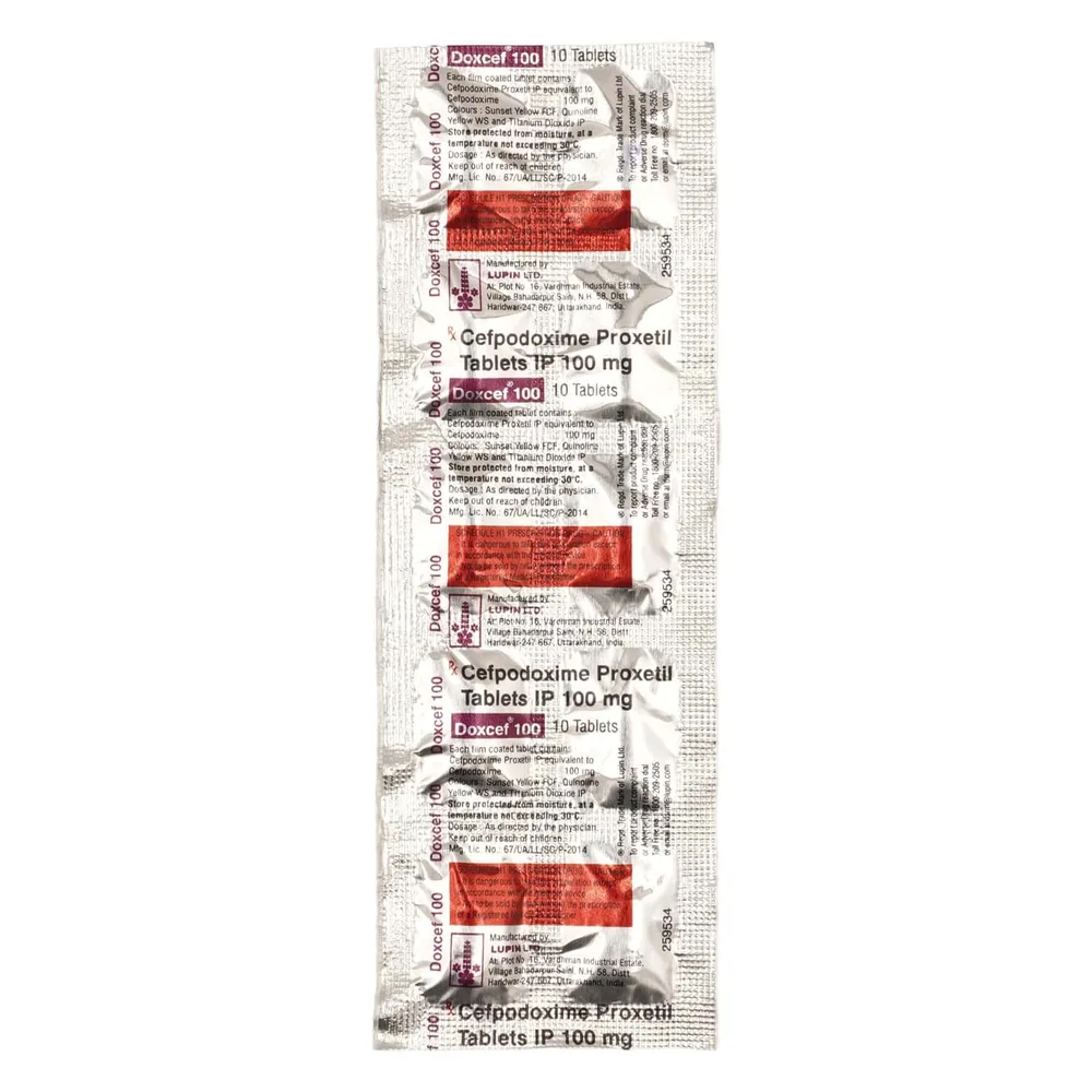 Doxcef 100mg Strip Of 10 Tablets