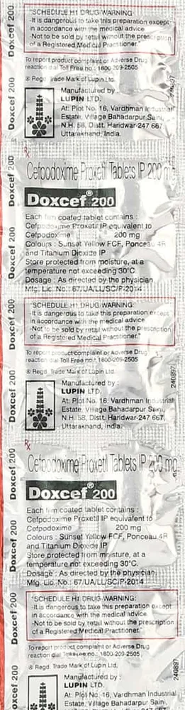 Doxcef 200 Tablet
