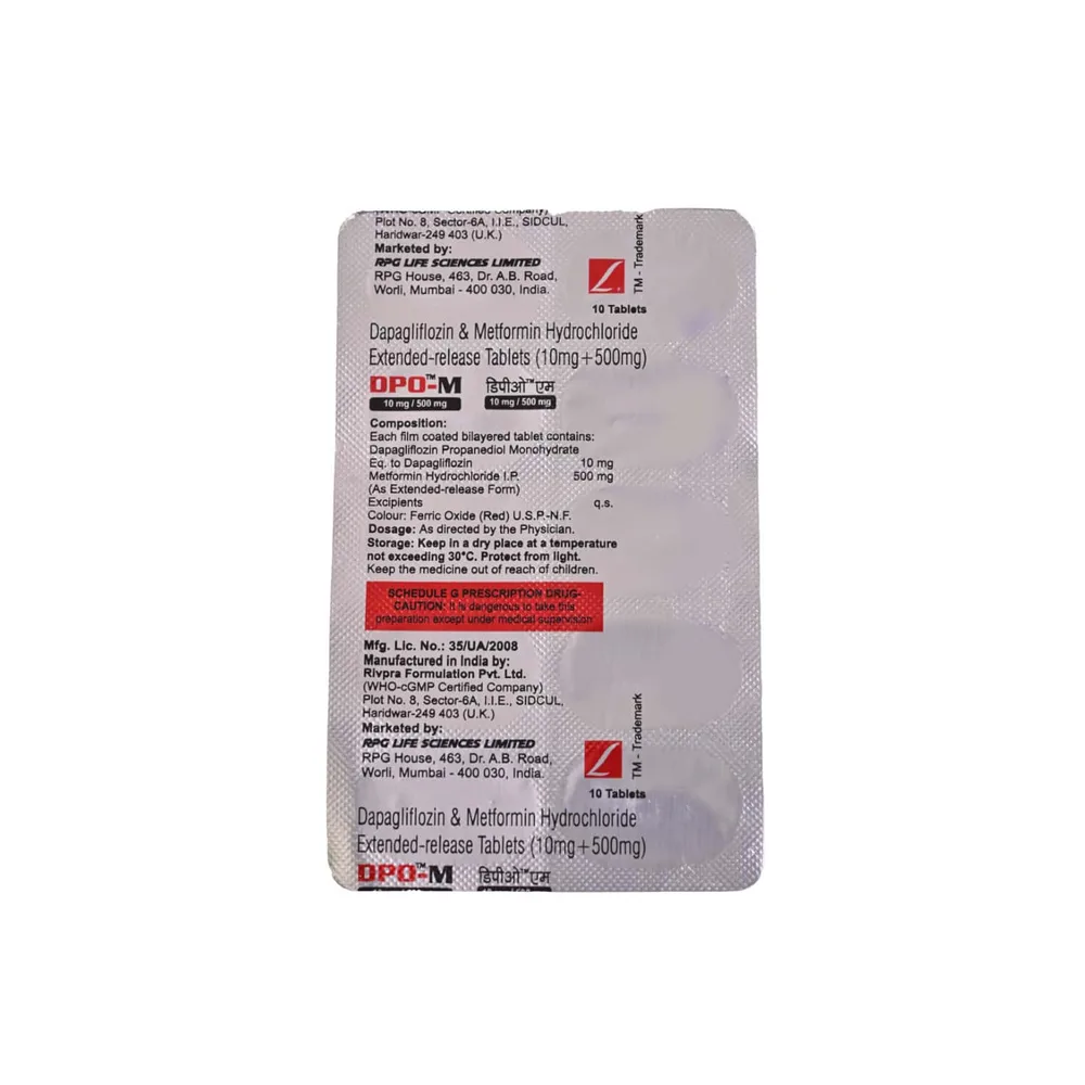Dpo M 10 Mg/500 Mg Strip Of 10 Tablets