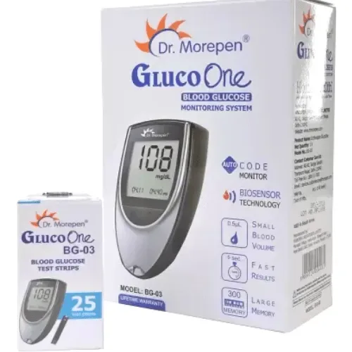 Dr. Morepen Glucometer with 25 Test Strips (BG-03)