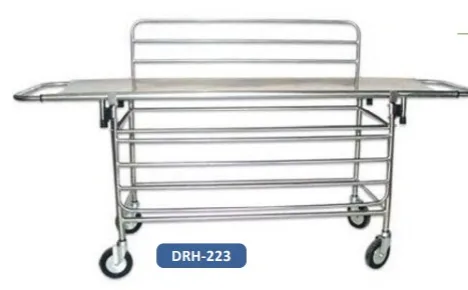DRH Stretcher Trolley S.S. (DRH-223) – Durable Stainless Steel Patient Transport Trolley