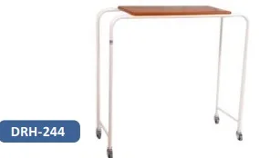 DRH Over Bed Table - Sunmica Top (DRH-244) – Durable and Adjustable Medical Table for Patient Comfort
