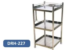DRH Bed Side Locker (S.S.) Shelves (DRH-227) – Stainless Steel Storage Solution for Healthcare