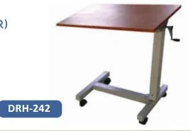 DRH Over Bed Table - Adjustable By Handle Gear (DRH-242) – Versatile and Durable Medical Table for Patient Care
