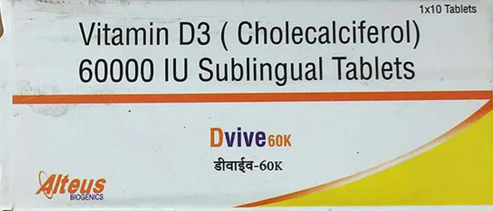Dvive 60k Strip Of 10 Chewable Tablets
