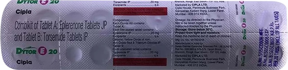 Dytor E 20mg Strip Of 20 Combikit Tablets