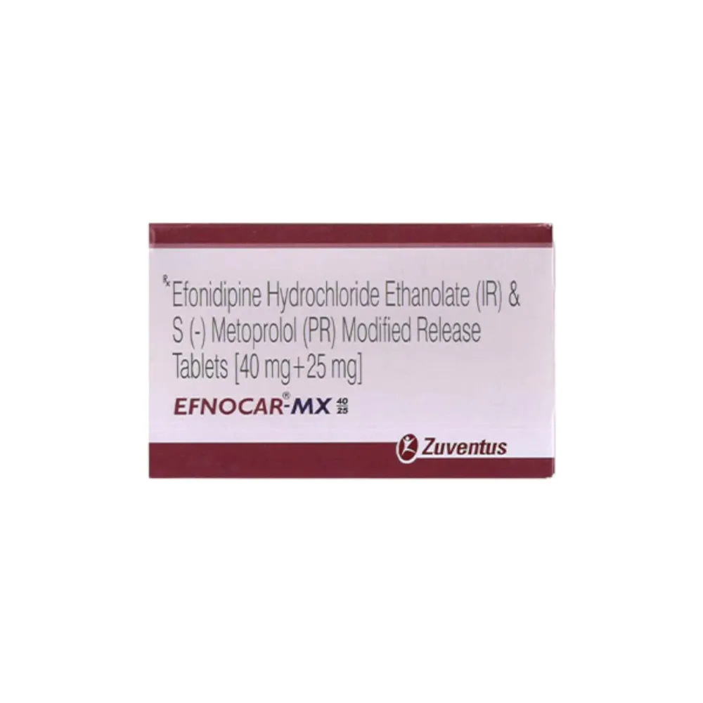 Efnocar Mx 40/25mg Strip Of 10 Tablets