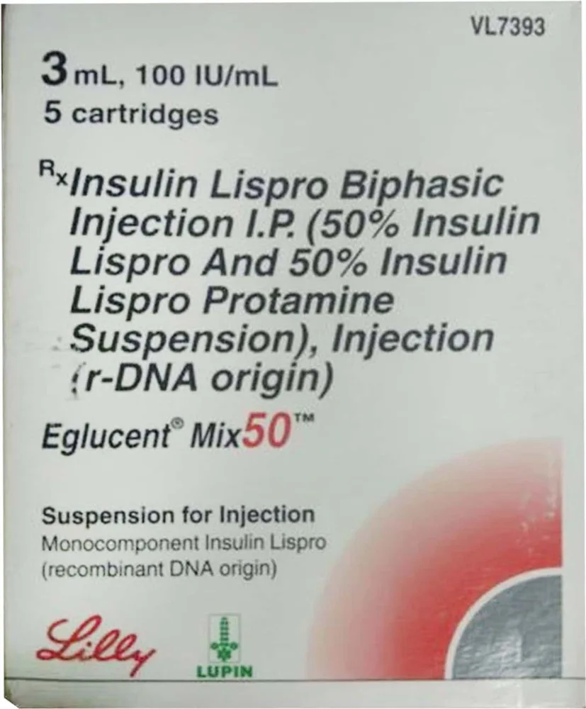 Eglucent Mix 50 100iu Cartridges Of 3ml Suspension For Injection