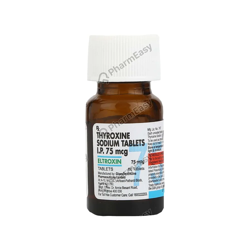 Eltroxin 75mcg Bottle Of 60 Tablets