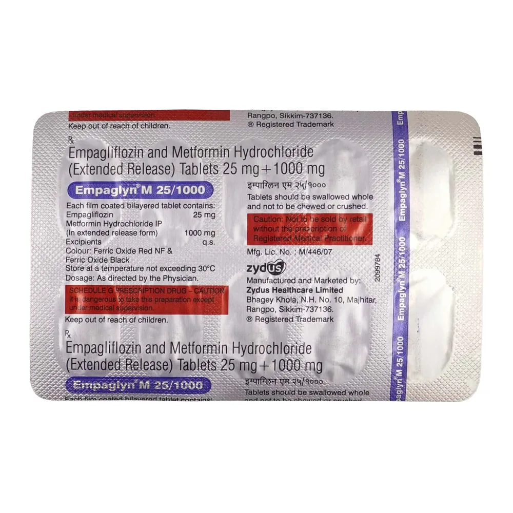 Empaglyn M 25/1000mg Strip Of 10 Tablets