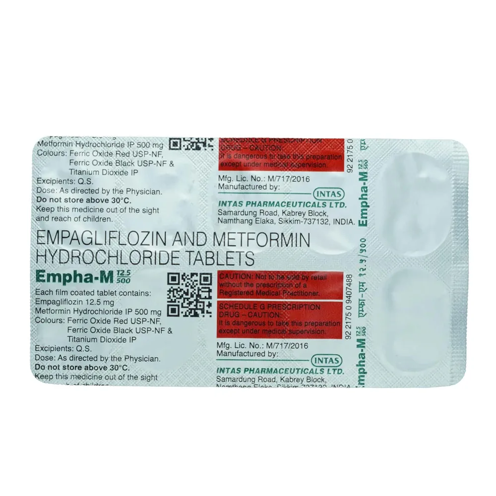 Empha M 12.5/500mg Strip Of 10 Tablets