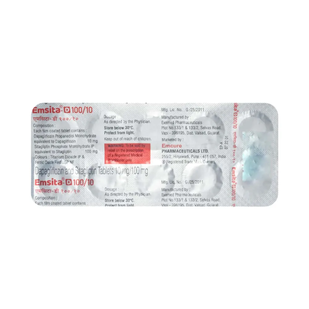 Emsita D 100/10mg Strip Of 10 Tablets