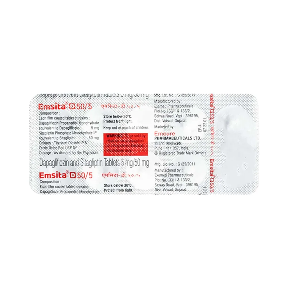 Emsita D 50/5mg Strip Of 10 Tablets