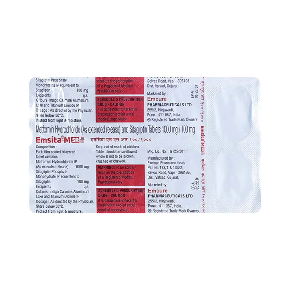 Emsita M Sr 100/1000 Strip Of 10 Tablets