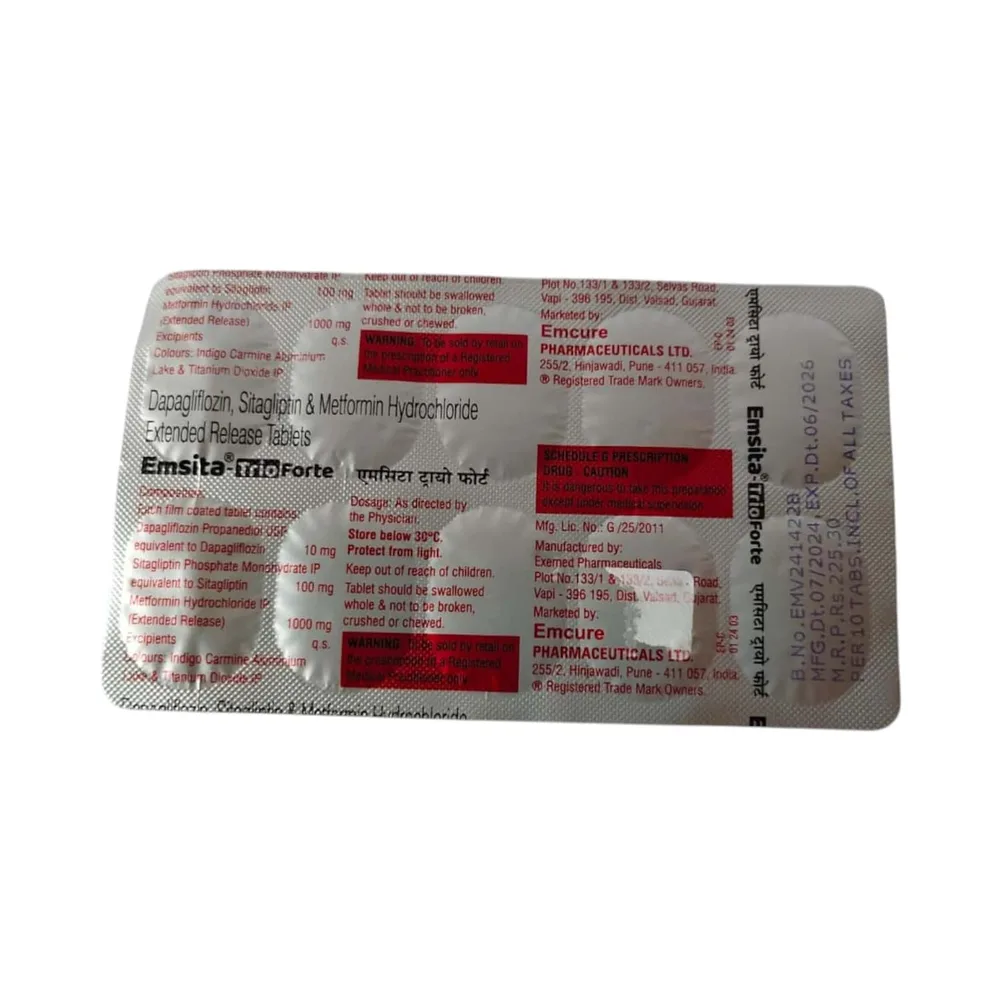 Emsita Trio Forte Strip Of 10 Tablets